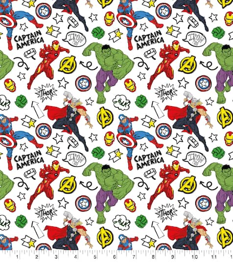 Marvel Avengers Doodle Adventure Cotton Fabric